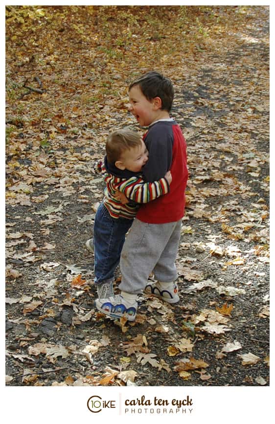 Jack&Georgie hugging