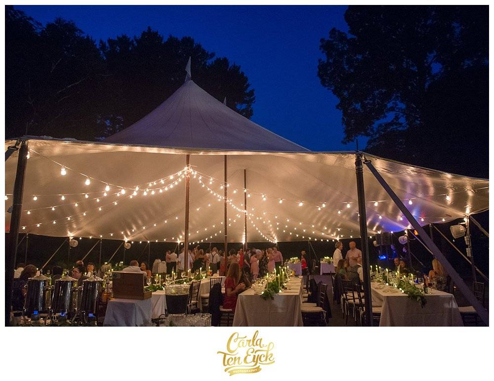 backyard tented wedding lit up at night backyard tented wedding lit up at night