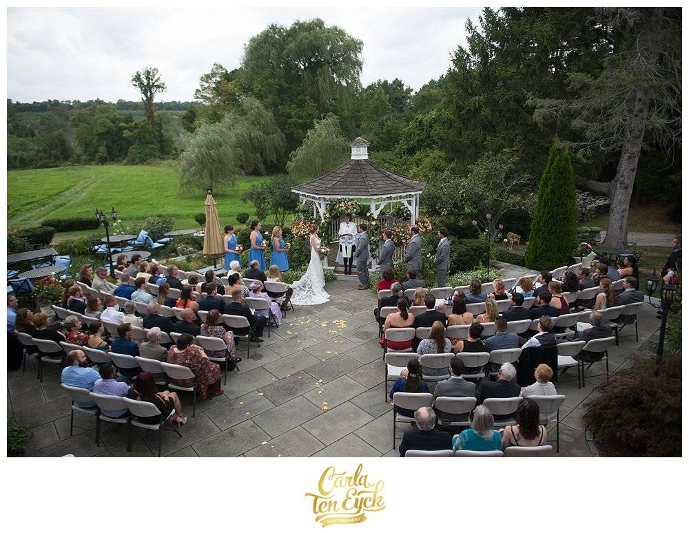 Wedding ceremony at the Inn at Woodstock Hill