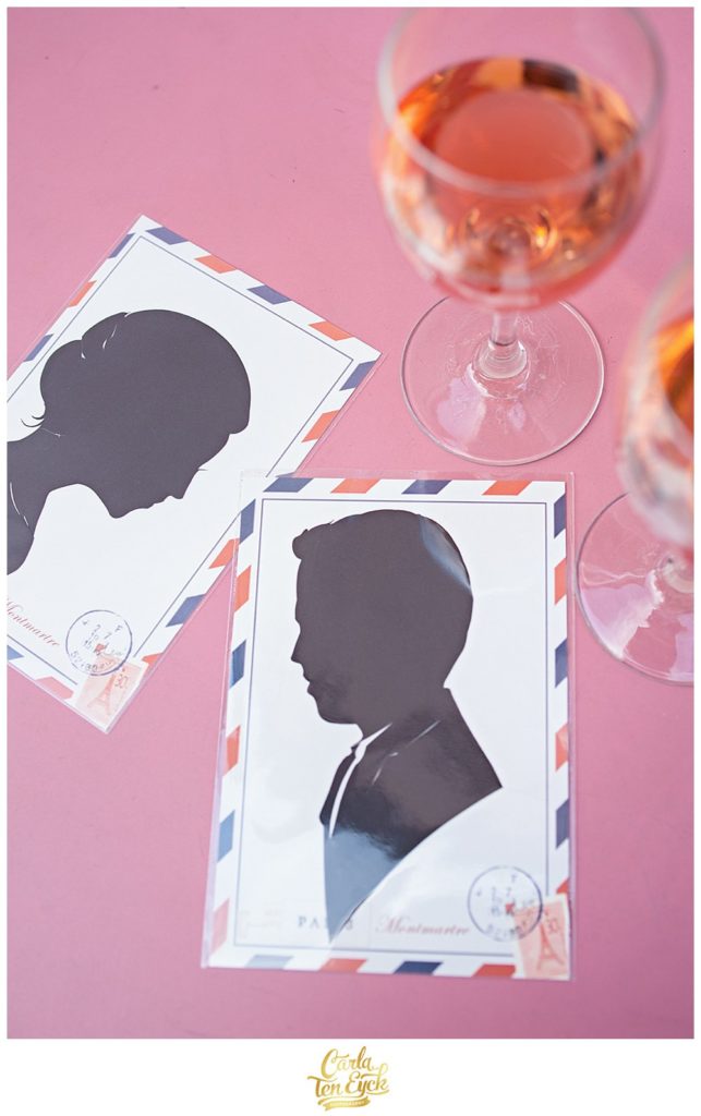Rose with silhouette cut outs in Montmartre Paris France