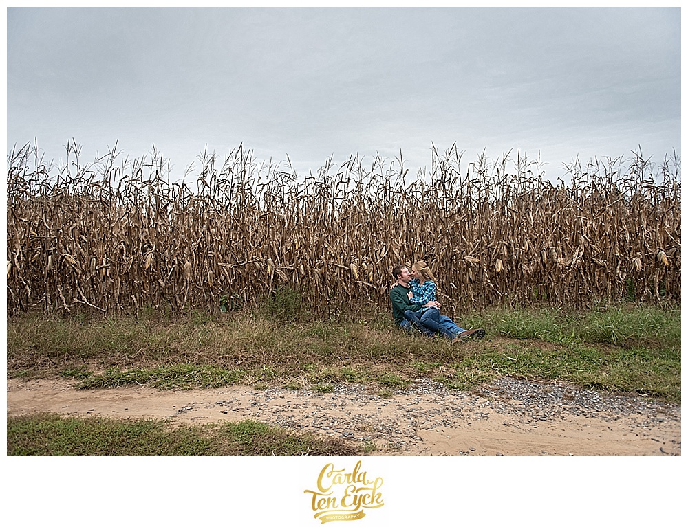 Rustic engagement session on a farm in Suffield CT