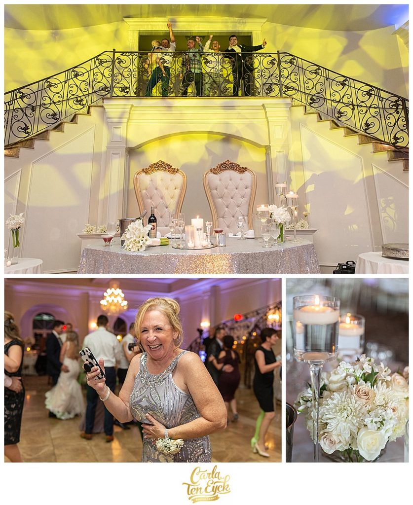 Guests dance at their Aria CT wedding