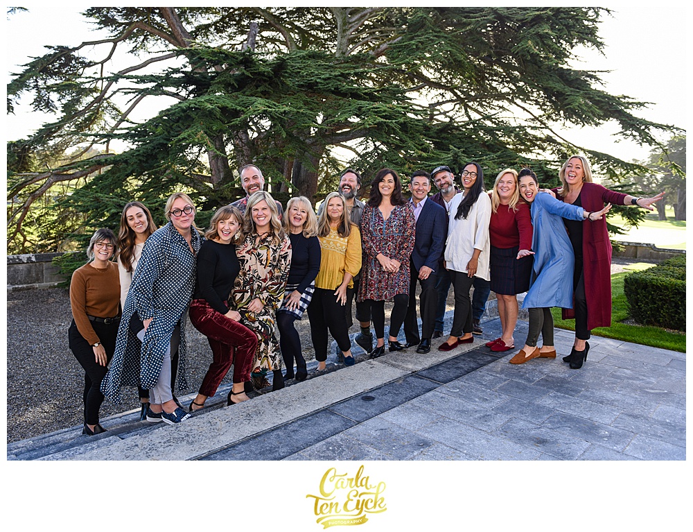 Team Engage on the steps of Adare Manor in Adare Village County Limerick Ireland