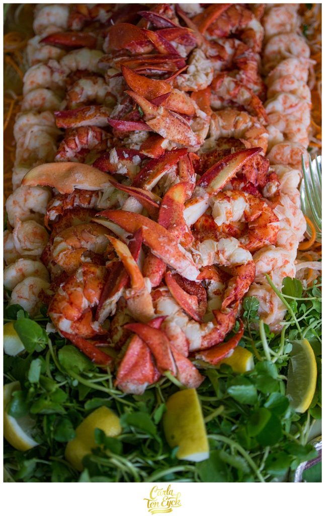 Fresh picked lobster meat and claws at Mount Stuart Castle on the Isle of Bute Scotland