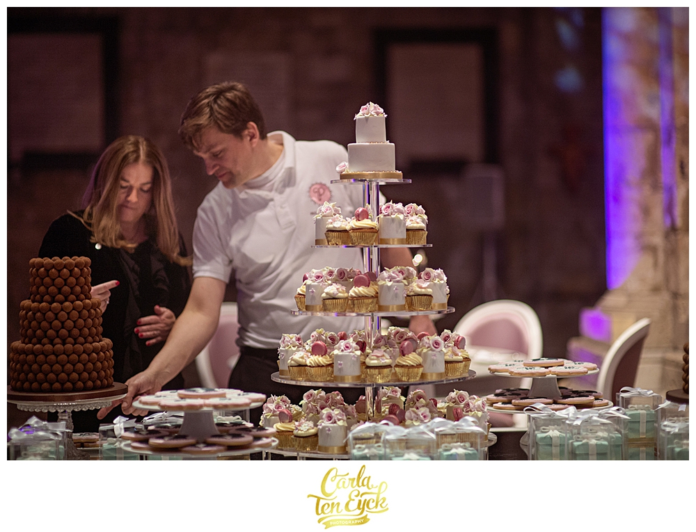 Sarah Haywood makes sure everything is perfect at a wedding at Selby Abbey