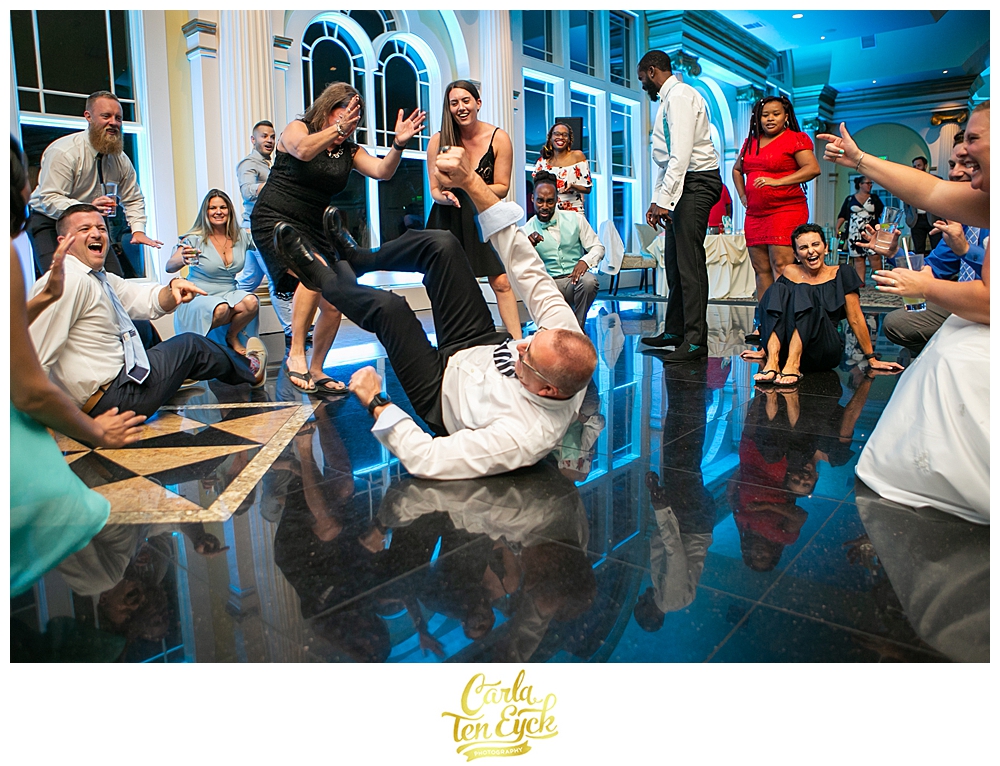 Crazy dancing at the Riverview wedding in Simsbury CT