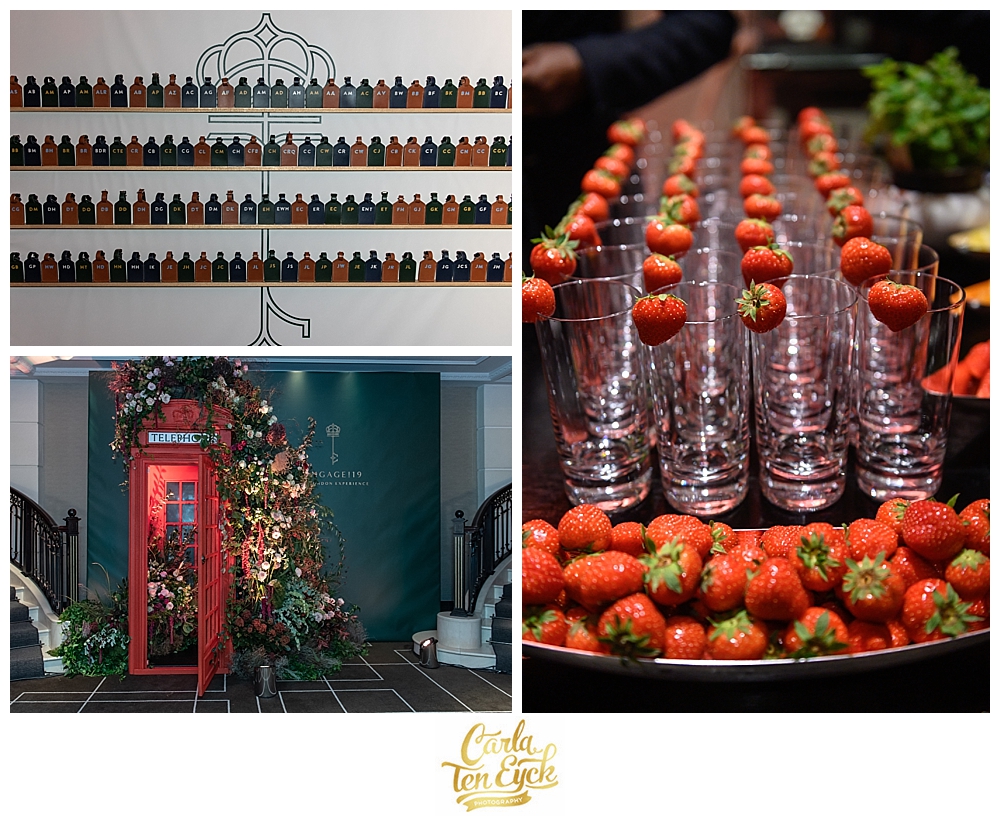 Tasty beverages at The Engage Luxury Wedding and Business Summit at The Rosewood Hotel in London
