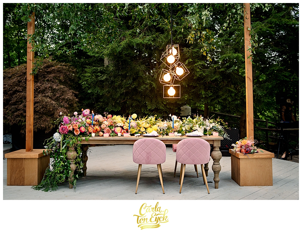 Colorful wedding floral inspiration in Weston CT