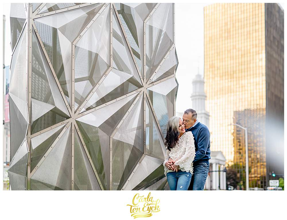 Downtown Hartford engagement photos outside the Wadsworth Atheneum in Hartford CT