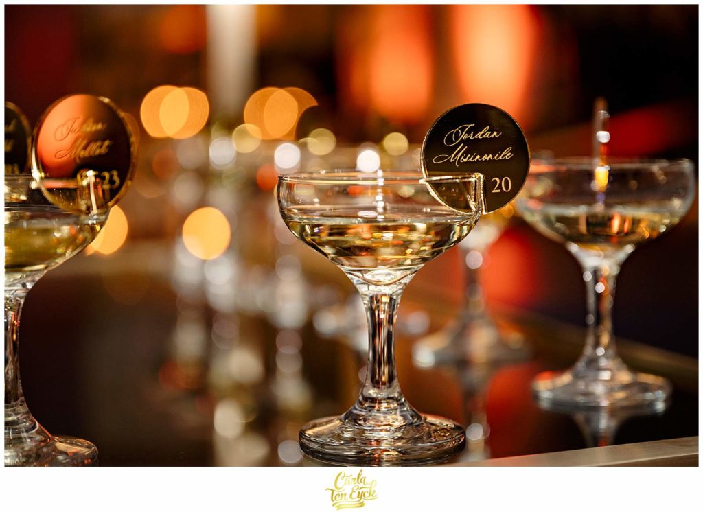 Champagne coups are set for a Goodwin Hotel wedding in Hartford CT