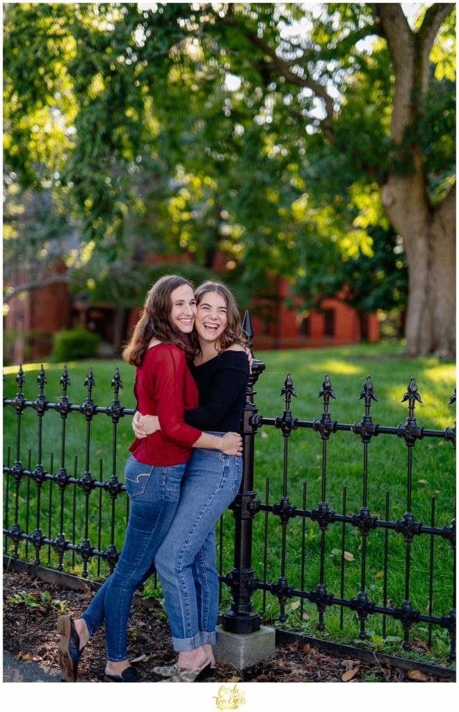 Smith College in Northampton MA is an idyllic New England campus for an engagement session.